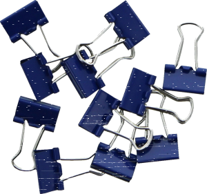 Alco Foldbackklammer Metall vernickelt 19mm blau 12 Stück