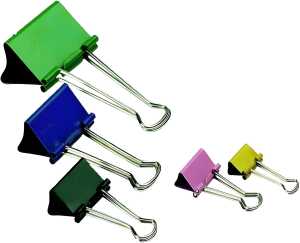 Alco Foldbackklammer Metall vernickelt 25mm gelb 12 Stück