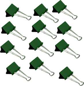 Alco Foldbackklammer Metall vernickelt 32mm dunkelgrün 12 Stück