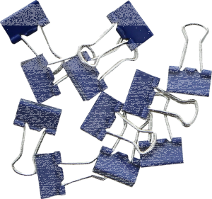 Alco Foldbackklammer Metall vernickelt 41mm blau 12 Stück