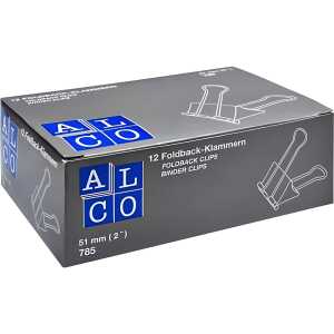 Foldback-Klammern, Rot, 51 mm, Schachtel à 12 Stück