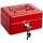 Alco Geldkassette Stahlblech 250x170xx90mm rot