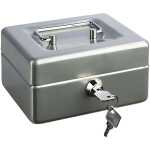 Geldkassette, silberfarben, (L/B/H) 250/170/85 mm