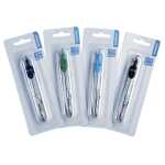 Fachschulzirkel, silberfarben, Zahnradgeradeführung, bunt gemischt, Länge 125 mm, Kreis-Ø 340 mm