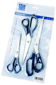 Alco Scheren-Set Edelstahl rostfrei spitz 160, 215 und 255mm blau