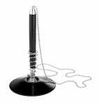 Kugelschreiberständer, Schwarz, mit Kette &...