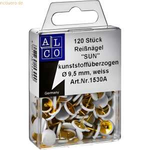 Alco Reißnagel SUN Metall Ø 9,5mm weiß 120 ST
