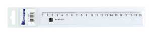 Kunststofflineal, transparent, 20 cm mit Facette & Tuschekante, mm-Einteilung