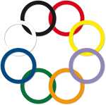 Schlüsselkennringe, bunt gemischt, SB-Dose à...