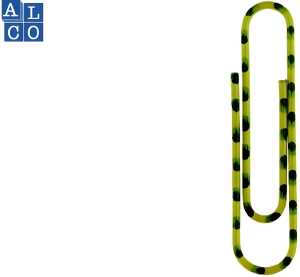 Aktenklammern ZEBRA, Gelb-Schwarz, 50 mm, glatt, kunststoffüberzogen, Dose à 100 Stück