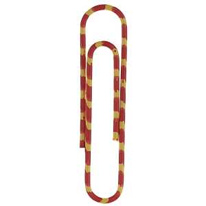 Aktenklammern ZEBRA, Gelb-Orange, 50 mm, glatt, kunststoffüberzogen, Dose à 100 Stück