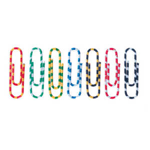 ALCO Büroklammer Zebra runde Form 28mm Metall, farbig 100 St