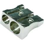 Bleistiftspitzer, Metall, doppelt, verzinkt, in Keilform,...