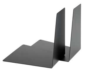 Buchstützen, Metall, Schwarz, (L/B/H) 120/140/145 mm, keilförmig, VE = 1 Paar