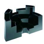 Utensilienbox, Schwarz, erweiterbar, 4 Stiftefächer, 2 Utensilienfächer