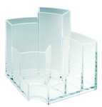 Utensilienbox, glasklar, erweiterbar 4 Stiftefächer, 2 Utensilienfächer