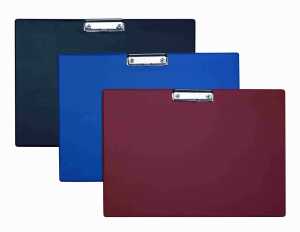 Klemmbrett, DIN A3, quer, Rot, kunststoffüberzogen, abwaschbar, abgerundete Kanten