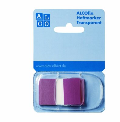 Alco ALCOfix Haftmarker, Rot, 25 x 43 mm, Spender à 50 Stück