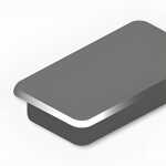 Alco Haftmagnet 13x24x7mm schwarz 10 Stück