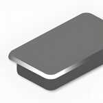 Haftmagnete, eckig, Schwarz, 13 x 24 mm, Schachtel...