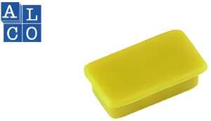 Haftmagnete, eckig, Gelb, 13 x 24 mm, Schachtel à 10 Stück, Haftkraft min. 0,3 kp