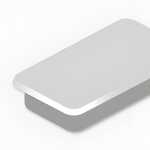 Haftmagnete, eckig, Grau, 13 x 24 mm, Schachtel à...