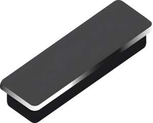 Alco Haftmagnet 13x40x7mm schwarz 10 Stück