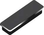 Alco Haftmagnet 13x40x7mm schwarz 10 Stück