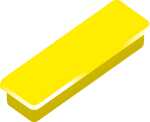 Alco Haftmagnet 13x40x7mm gelb 10 Stück