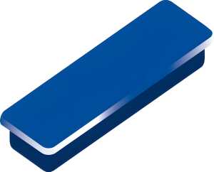 Haftmagnete, eckig, Blau, 13 x 40 mm, Schachtel à 10 Stück, Haftkraft min. 0,3 kp