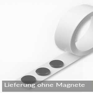 Metallhaftband, Stahl, Weiß, rückseitiger Schaumpolsterkleber, (B/L) 35 mm / 1 m