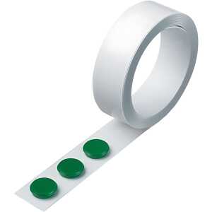 Metallhaftband, Stahl, Schaumpolsterkleber, inkl. 3 Magnete Ø 24 mm, (B/L) 35 mm / 5 m
