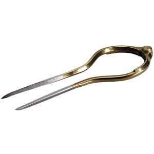 Einhand-Marinezirkel, Messing, poliert zaponiert, 190 mm, in Etui