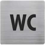 Alco Piktogramm matt gebürsteter Edelstahl WC...