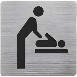 Alco Piktogramm Edelstahl Wickelraum 90x90mm silber