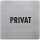Piktogramm, Privat Edelstahl gebürstet, 90 x 90 mm, mit Selbstklebepad