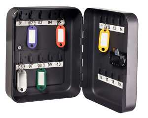 Schlüsselschrank, mit Zahlenschloss, Anthrazit, inkl. Montagematerial, für 20 Schlüssel, (L/B/H) 20/16/8 cm