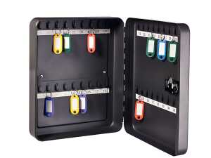 Schlüsselschrank, mit Zahlenschloss, Anthrazit, inkl. Montagematerial, für 36 Schlüssel, (L/B/H) 30/24/8 cm