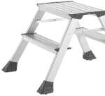 Trittleiter, Aluminium, 2-stufig, zusammenklappbar DIN...