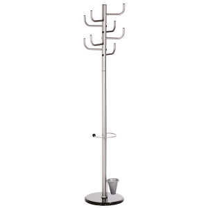 Alco Standgarderobe pulverbeschichtetes Metall 172 cm Ø 40 silber