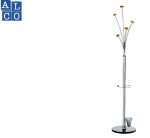 Standgarderobe, Metall, silberfarben Marmorfuß, 5...