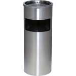 Standascher / Abfallsammler, rund, Edelstahl...