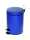 Tretabfalleimer, rund, Blau, Stahlblech, Kunststoffeinsatz, Inhalt 5 L, (H/Ø) 28,5/20,5 cm
