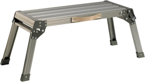 Arbeitsplattform, Aluminium, eloxiert, klappbar, mit Tragegriff, (L/B/H) 76x30x37cm, max. 150 kg