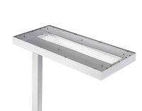 Alco LED-Stehleuchte, Aluminium, silberfarben, Raster,...