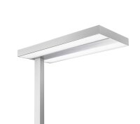 Alco LED-Stehleuchte, Aluminium, silberfarben, Raster, 4.000K,