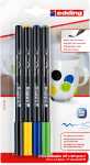 Edding Porzellanpinselstift 4200 1-4 mm 4er-Set cool colours