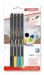 Edding Porzellanpinselstift 4200 1-4 mm 4er-Set cool colours