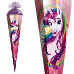 Roth Schultüte 100cm eckig Einhornportrait