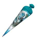 Motiv-Schultüte Eisdrache 70cm rund Rot(h)-Spitze Filzverschluss